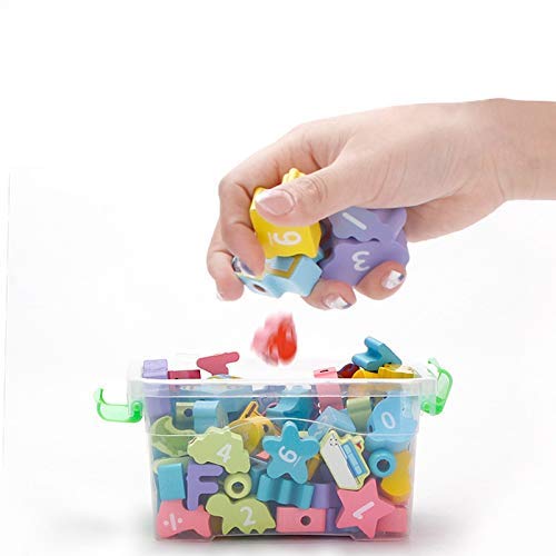 FINFFON Bloques Juguete El Encaje Niños Grandes Bead Encargado de tráfico de Bloques de Madera for la educación de la Primera Infancia Tema kangjia (Color : Multicolored, Size : 21x15x11cm)