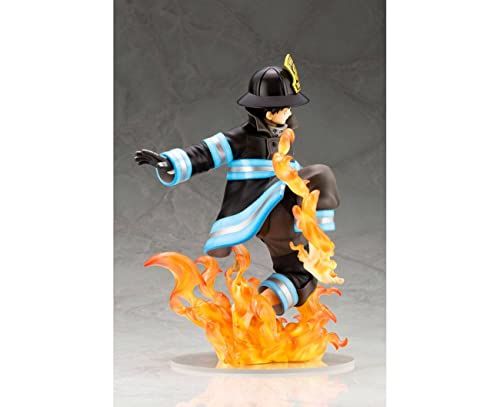 FIRE Force Shinra ARTFX J Glows in The Dark Anime - Figura decorativa, color rojo