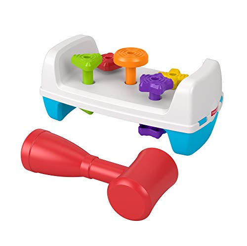 Fisher Price - Mesita de Actividades, Formas y Martillito, Juguete para Bebés + 12 Meses (Mattel GJW05)