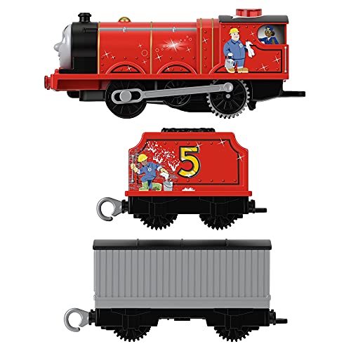 Fisher-Price Thomas & Friends Talking James - UK English Edition, Tren de Juguete motorizado con Pilas con Frases y Sonidos de Personajes