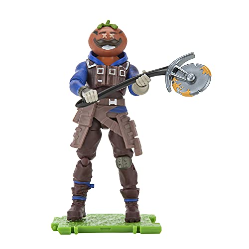 Fortnite FNT0813 Modo de escuadrón Tomatotown Legends Paquete de 4 Piezas, Serie 6, Incluyendo Armas, Herramientas de Cosecha, Materiales de construcción, Soportes y más, Multi