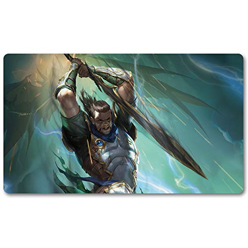 Four leaves GIDEON BLACKBLADE - Juego de cartas de comercio Magic MTG Playmat Free Bolsa impermeable Tabla Mat Juegos Mouse Pad Tamaño 60X35 cm Compatible para MTG TCG CCG RPG DTCG