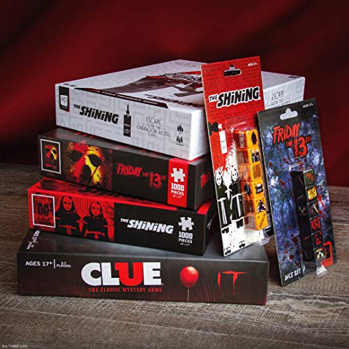 Friday The 13th Dice Set | Collectible d6 Dice Featuring References - Friday The 13th Logo, Camp Crystal Sign, Axe, Screaming Face, Bloody Handprint, and Jason Mask | Officially Licensed 6-Sided Dice