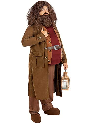 Funidelia | Disfraz de Hagrid - Harry Potter para hombre ▶ Magos, Harry Potter, Hogwarts - Disfraz para adultos y divertidos accesorios para Fiestas, Carnaval y Halloween - Talla L-XL - Marrón