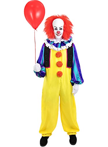 Funidelia | Peluca Pennywise – IT Oficial para Hombre y Mujer ▶ Pennywise, Películas de Miedo, Payaso Asesino, Terror - Color: Rojo, Accesorio para Disfraz - Licencia: 100% Oficial