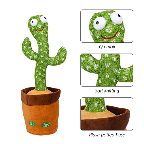 Furado Juguete De Peluche En Forma De Cactus Bailarin, Juguete De Cactus Bailando Con 120 Canciones En Inglés, Cantando Y Grabación Interesantes Juguetes Educativos De Educación Temprana