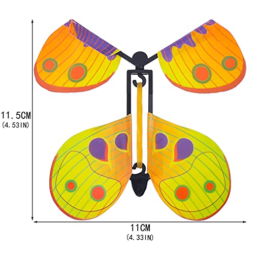 Fuyamp 20 unidades de mariposa mágica, banda de goma, mariposa mágica, mariposa, volante, tarjeta sorpresa, accesorios de rendimiento para gran sorpresa, cumpleaños, boda, sorpresa