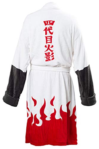 Generic Namikaze Minato Akatsuki - Kimono para hombre, estilo informal, cuello alto, para spa, pijama blanco