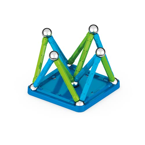 Geomag Color, Juego de Bloques de Construcción Magnéticos para Niños, Juguete Magnético, Colección Verde de Plástico 100% Reciclado, 25 piezas (275)