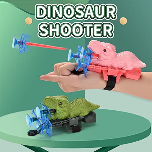 Giftik Lanzador para dinosaurios, juego de rol de lanzamiento de muñecas, juego de juguetes, accesorios de dinosaurio, juegos de disparos, regalos de dinosaurios, juguetes educativos para niños (rosa)