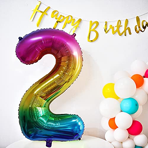 Globos Numeros 24 Años, xxxl 100cm Number Helio Inflados Globo Elio Número 24 Colores Arcoiris Oro para Hombre Mujer Chico, Globo Inflable Gigantes Grandes Decoración Fiesta de Aniversario Cumpleaños