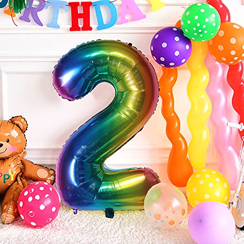 Globos Numeros 25 Años,xxxl 100cm Number Helio Inflados Globo Elio Número 25 Colores Arcoiris para Hombre Mujer Chico,Azules Globo Inflable,Gigantes Grandes Decoración Fiesta de Aniversario Cumpleaños