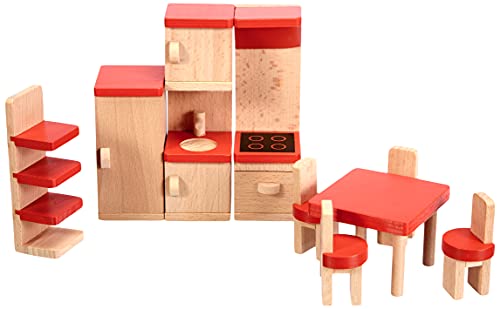 Goki- Mueble para muñecos, Cocina, Basic, Multicolor (51718)