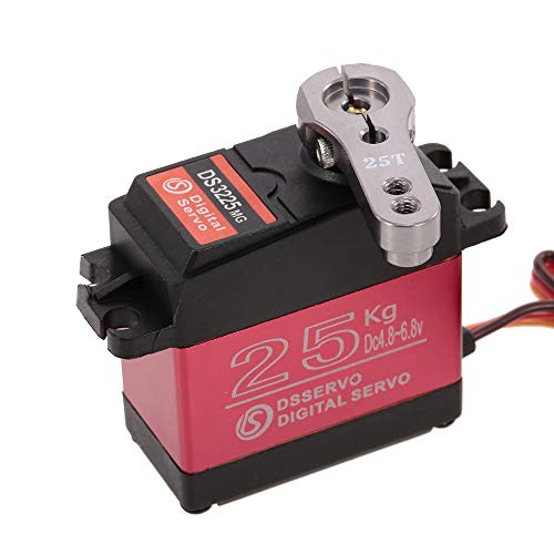 Goolsky DSSERVO DS3225 Digital Servo 25KG Metal Gear High Torque Impermeable para RC Traxxas HSP Coche Barco Helicóptero Robot Avión