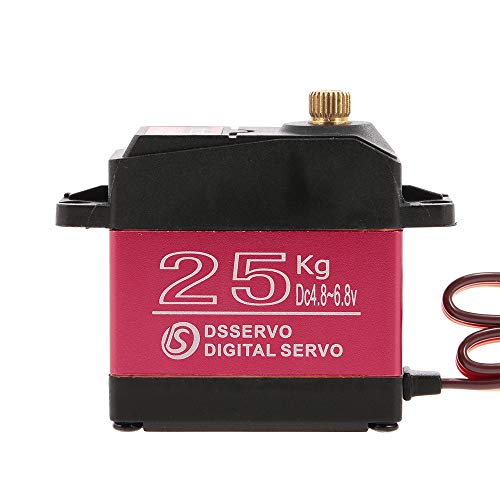 Goolsky DSSERVO DS3225 Digital Servo 25KG Metal Gear High Torque Impermeable para RC Traxxas HSP Coche Barco Helicóptero Robot Avión