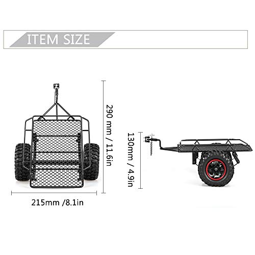 Goolsky- Trailer Car Hopper Trail para 1/10 Traxxas HSP Redcat RC4WD Tamiya Axial SCX10 D90 HPI RC Crawler Car DIY