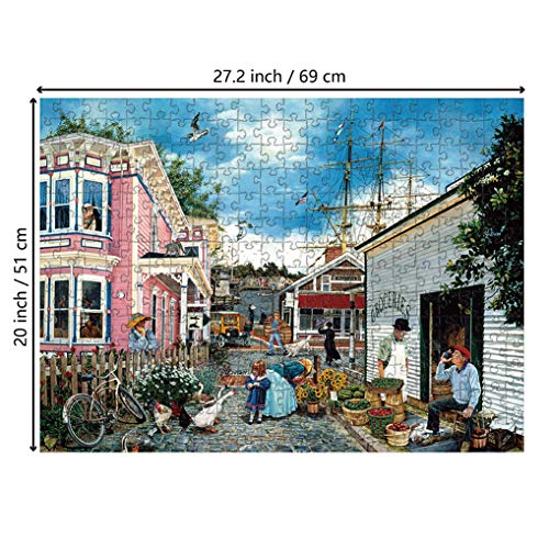 GuDoQi Puzzle 1000 Piezas Adultos Rompecabezas Wharf Village para Infantiles Adolescentes…