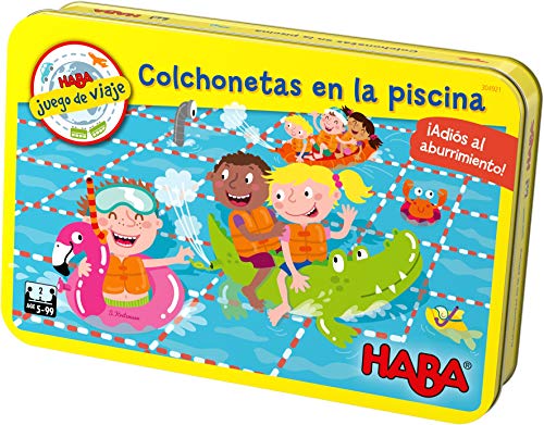 HABA- Juego de Mesa, Colchonetas en la Piscina, Multicolor (Habermass H304921)