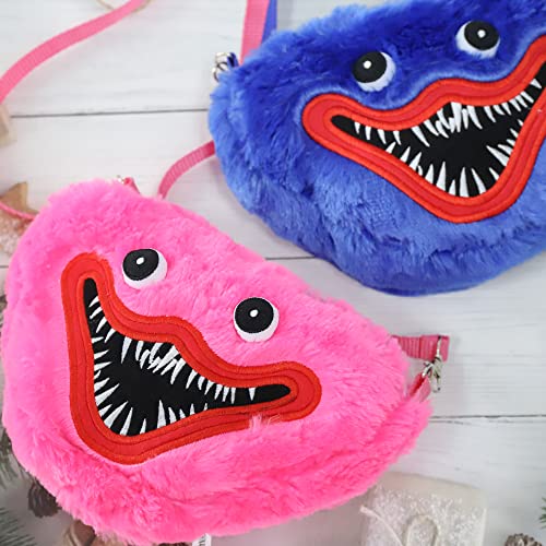 Haooyeah Poppy Playtime Plush Crossbody Game Poppy Playtime Figure Huggy Wuggy Plush Bag Cartoon Horror Monster Crossbody Body Bolsos para Game Fan Boys Girls