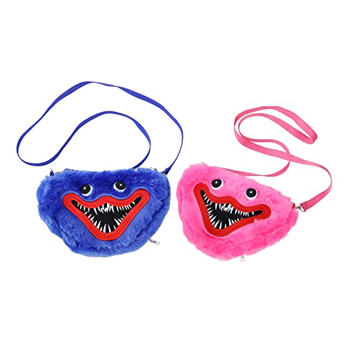 Haooyeah Poppy Playtime Plush Crossbody Game Poppy Playtime Figure Huggy Wuggy Plush Bag Cartoon Horror Monster Crossbody Body Bolsos para Game Fan Boys Girls