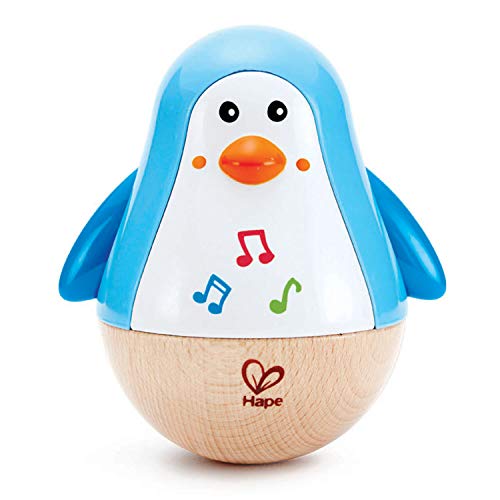 Hape Tentetieso Musical Pingüino, Pingüino Colorido Melodía Tambaleo, Juguete que Tambalea para Niños y Niñas a Partir de 6 Meses