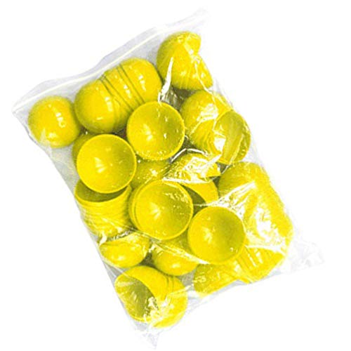 Happyyami 25Pcs Bolas de Lotería Bolas de Rifa Bolas de Bingo sin Número Bolas Huecas de Plástico 40 Mm Amarillo