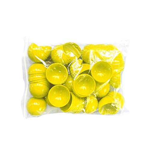 Happyyami 25Pcs Bolas de Lotería Bolas de Rifa Bolas de Bingo sin Número Bolas Huecas de Plástico 40 Mm Amarillo