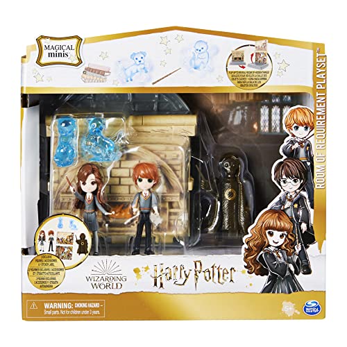 HARRY POTTER-WIZARDING WORLD - SALA DE LOS MENESTERES - Sala de los Menesteres Transformable 2 en 1 con 2 Figuras Harry Potter y 3 Accesorios -6063901- Juguetes Niños 5 Años +