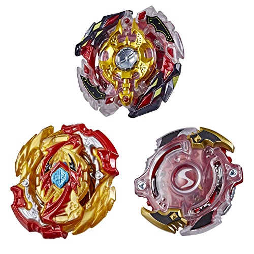 Hasbro Beyblade Burst Evolution, Trio Spryzen, Pack de 3 peonzas de competición, Legend Spryzen S3, Lord Spryzen S5, Spryzen S2, Talla Única Multicolor