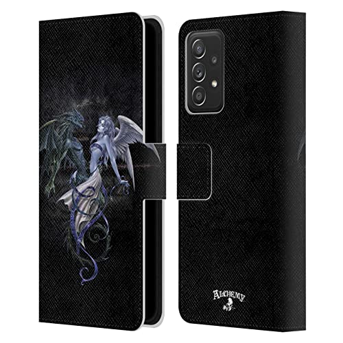 Head Case Designs Licenciado Oficialmente Alchemy Gothic Boda química Oscura Dragón Carcasa de Cuero Tipo Libro Compatible con Galaxy A52 / A52s / 5G (2021)