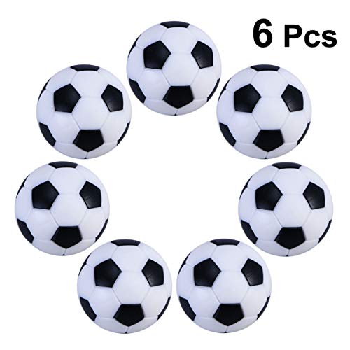 Healifty 6Pcs 32Mm Futbolines de Mesa Futbolín Futbolín Futbolín Futbolín Juego de Plástico Futbolín Futbolín-Negro/Blanco