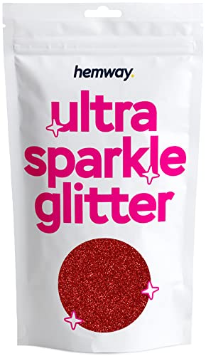 Hemway ultra brillo de la chispa roja 100 g / 0,35 oz multiusos de la resina de epoxy Arts & Crafts cosmético seguro Cara Cuerpo Cabello bodas de uñas