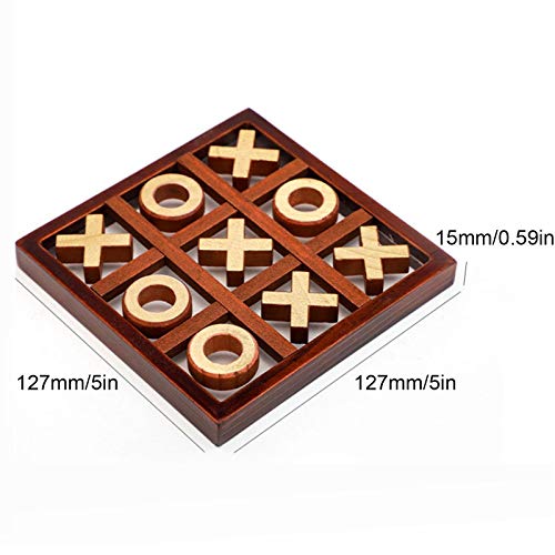 Hengjierun Noughts and Crosses Juego de Mesa XOXO Classic Family Juego de Mesa Juego de Estrategia Tradicional para la diversión, decoración de la Mesa de Centro