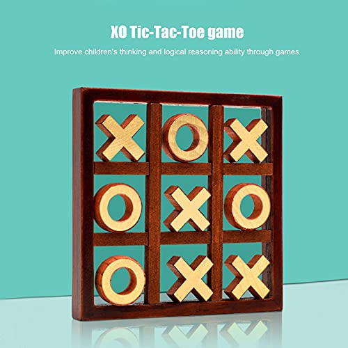 Hengjierun Noughts and Crosses Juego de Mesa XOXO Classic Family Juego de Mesa Juego de Estrategia Tradicional para la diversión, decoración de la Mesa de Centro