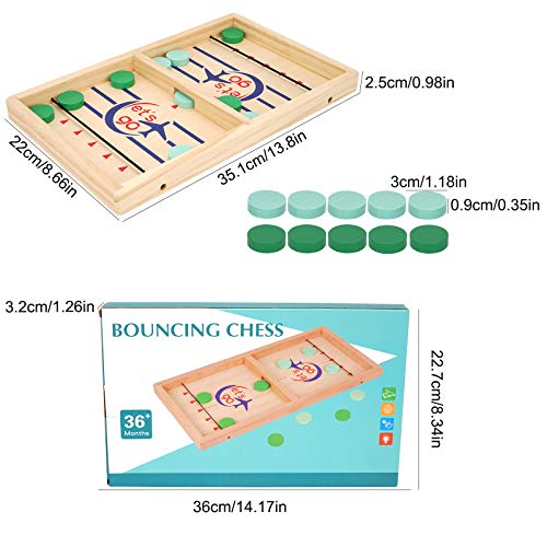 Herefun Catapulta Ajedrez Juego, Hockey de Mesa Portatil, Mesa de Tiro rápido Juego, Board Games for Adults, Ajedrez Interactivo para Padres e Hijos Juego Ajedrez para Niños