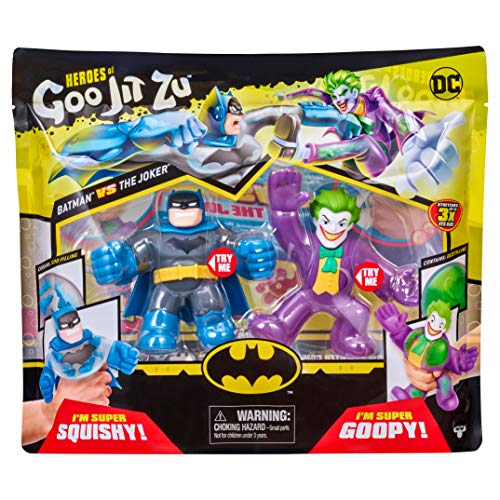 Heroes of Goo Jit Zu Duel Batman vs Joker 41184 - Paquete de Dos Figuras Flexibles, pegajosas y elásticas, Negro y Multicolor