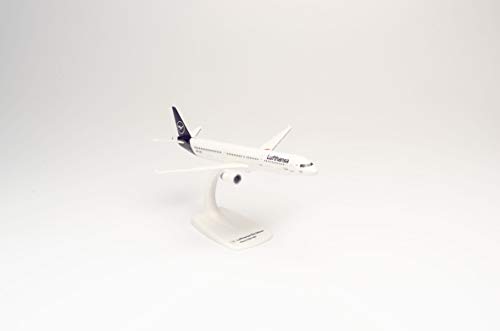 Herpa 612432 - Airbus A321, El Ratón, biplano de Lufthansa, Alas, aeromodelismo con Soporte, construcción de maquetas, Modelos en Miniatura, Objeto de colección, Encaje a presión, Multicolor