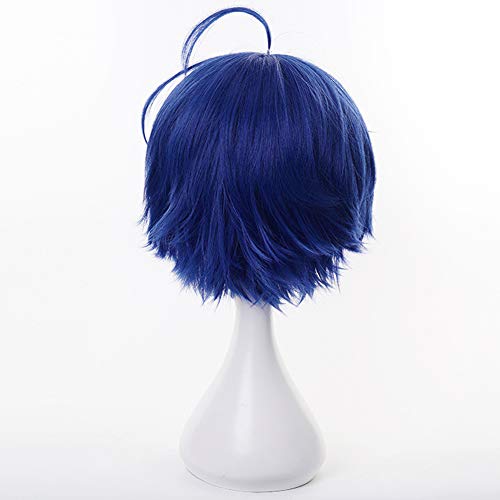 HIROAKIYA Ai Ohto Wig, Wonder Egg Priority Ai Ohto Cosplay Wig with Wig Cap, Peluca Azul Corta Cosplay Anime