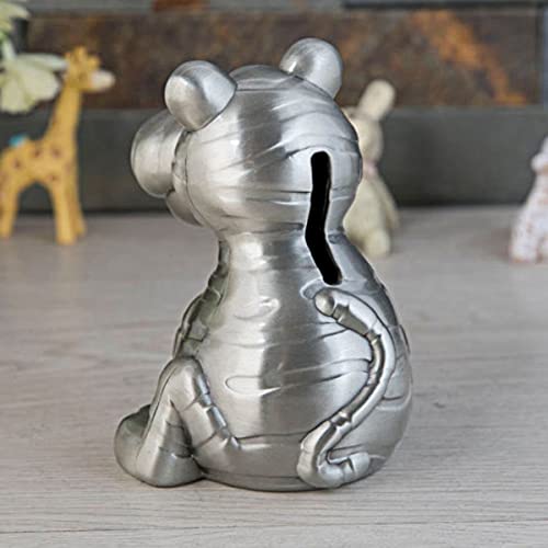 HLGQ Metal Tiger Forma Piggy Bank, Tigre Lindo Creativo Zodiaco Moneda Piggy Bank, Niños Regalo de cumpleaños de Navidad, Decoraciones exquisitas para el hogar