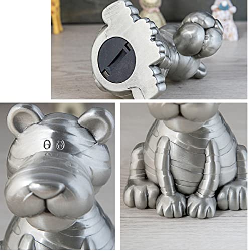 HLGQ Metal Tiger Forma Piggy Bank, Tigre Lindo Creativo Zodiaco Moneda Piggy Bank, Niños Regalo de cumpleaños de Navidad, Decoraciones exquisitas para el hogar