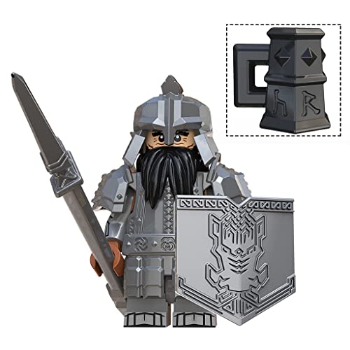 HOLYCOB 8 Piezas Héroes Minifiguras Serie El señor de los Anillos Juego Creativo Figuras coleccionables Juguete para niños Niñas Bloques de construcción compatibles con Lego