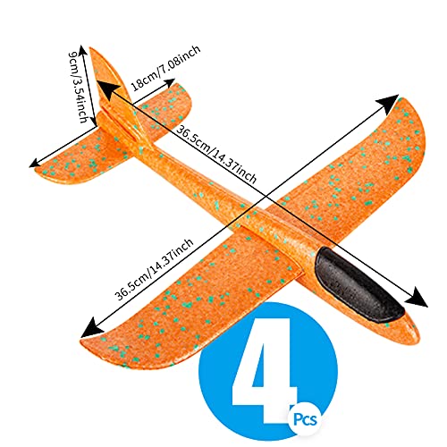 HONGECB Planeador de Juguete para niños, Avión de Lanzamiento, Modelo de Avion Deportes al Aire, Planeador de Espuma, Juguete Volador para niños como Regalo, 4 pcs