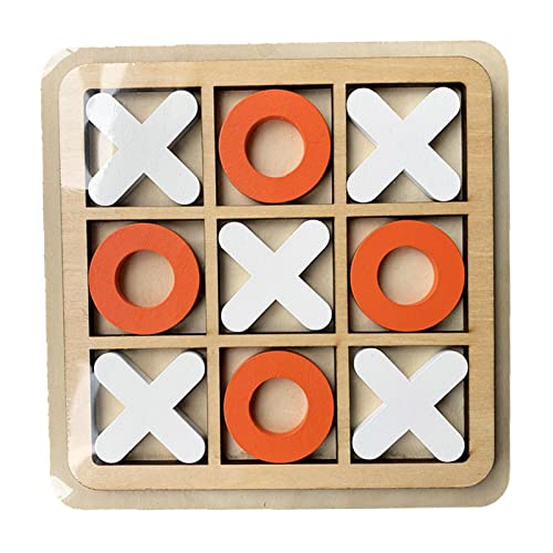 Hudhowks Juegos de Mesa para niños Tic TACS, Juego de Tres en Raya Ideal para decoración de Mesa de café, Fiestas en casa e Invitados tímidos (5,51 x 5,51 Pulgadas)