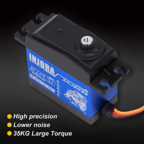 INJORA RC Servo Digital 25KG RC Servo Motor RC Accesorios para 1:10 RC Crawler SCX10 TRX4 D90 (35KG)