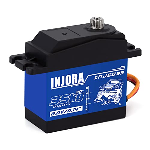 INJORA RC Servo Digital 25KG RC Servo Motor RC Accesorios para 1:10 RC Crawler SCX10 TRX4 D90 (35KG)