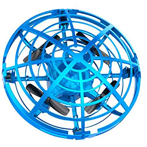 InnJoo Mini DRON INNJOO 4 ROTORES DETECCION OBSTACULOS Hand Control LUZ LED Carga USB ERLEA, Azul