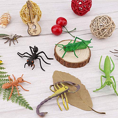 Insectos Realistas de Plástico Insectos,27 pcs Insectos de Plástico para Niños,Realistas Figuras Juguetes Escarabajo Libélula Modelo Animal Juguetes para Niños Juguetes Educativos Favores de Fiesta