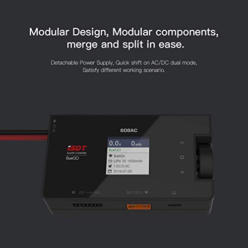 ISDT 608AC Battgo Lipo - Cargador de batería AC/DC para baterías Life / Lilon / LiPo / LiHv / Pb / NiMH RC