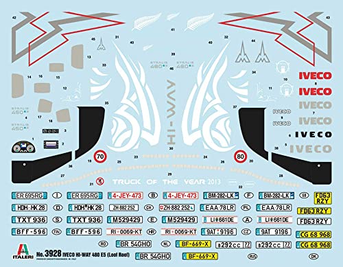 Italeri Iveco Hi-Way 480 E5 (Low Roof), maqueta, Modelos, Manualidades, Hobby, Pegar, Juego de construcción de plástico, detallado (3928S)