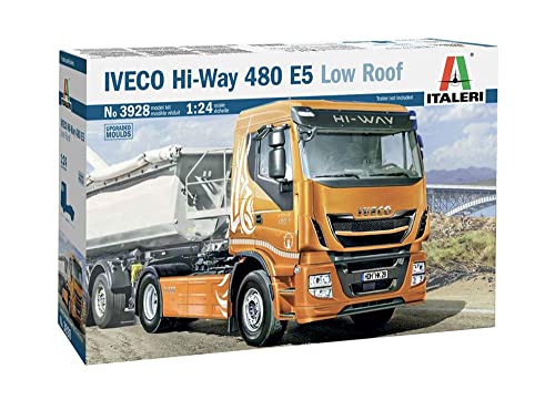 Italeri Iveco Hi-Way 480 E5 (Low Roof), maqueta, Modelos, Manualidades, Hobby, Pegar, Juego de construcción de plástico, detallado (3928S)